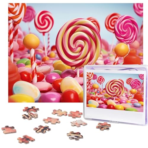 Puzzle 500 Teile für Erwachsene Sweet Candy Jigsaw Puzzle Cool Tier Weihnachten Puzzle Geschenk Puzzle für Familie Größe 52 X 38 cm von VducK