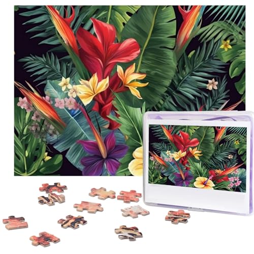 Puzzle 500 Teile für Erwachsene Tropische Pflanze Blumen Jigsaw Puzzle Cool Tier Weihnachten Puzzle Geschenk Puzzle für Familie Größe 52 X 38 cm von VducK