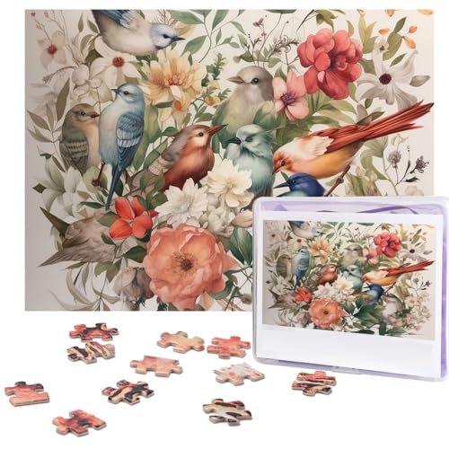 Puzzle 500 Teile für Erwachsene Vögel in meinem Garten Puzzle Cooles Tier Weihnachtspuzzle Geschenk Puzzle für Familie Größe 52 X 38 cm von VducK