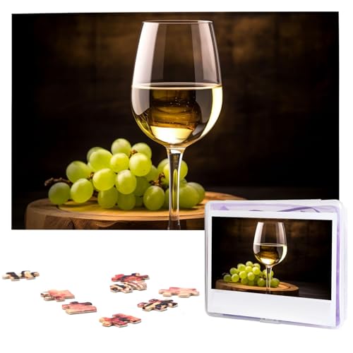 Puzzles 1000 Teile Weißwein Personalisierte Puzzles Fotos Puzzle für Familie Bilderpuzzle für Erwachsene Hochzeit Geburtstag Mini Bausteine Größe 75 x 50 cm von VducK