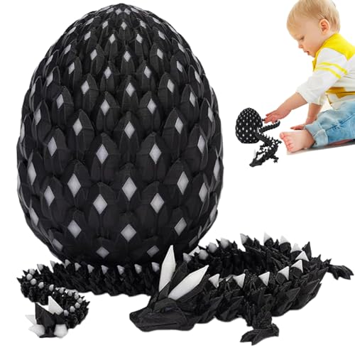 3D Printed Dragon Egg, Sensory Toys, 2.99 inches Vibrant Fantasy Hatchling Figure with Textured Shell and Surprise Element, Unique Ornament Decoration for Desk Display von Veasbuu