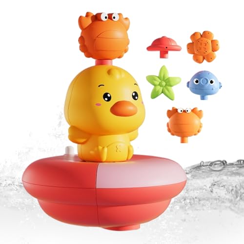 Bath Toys, Water Sprinklers Toy, Compact Heavy Duty Design Electric Duck Interactive, Portable Funny Water Game for Beach, Shower, Pool, Indoor Bathtub Fun and Outdoor Activities Bath Toys, Water Sprinklers Toy, Compact Heavy Duty Design Electric Duck Interactive, Portable Funny Water Game for Beach, Shower, Pool, Indoor Bathtub Fun and Outdoor Activities von Veasbuu