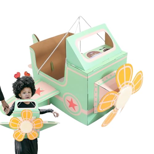 Cardboard Air Plane Costume, Toy Cardboard Airplane, 14.17x8.27x1.97 Inches Assembly Wearable Aircraft for Coloring, Parent Child Interaction, Pretend Play, School, Home Craft Fun Cardboard Air Plane Costume, Toy Cardboard Airplane, 14.17x8.27x1.97 Inches Assembly Wearable Aircraft for Coloring, Parent Child Interaction, Pretend Play, School, Home Craft Fun von Veasbuu