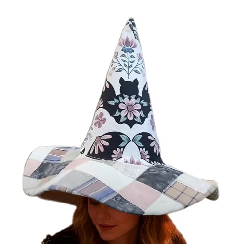 Hexenhut - gesteppte Halloween -Folk -Kunsthut für Kostüm, dekoratives Accessoire für Darsteller, Frauen, Zauberer, tägliches Rollenspiel, Dress -up, Weihnachten, Karnevale, Maskerade, Bühne, Party Hexenhut - gesteppte Halloween -Folk -Kunsthut für Kostüm, dekoratives Accessoire für Darsteller, Frauen, Zauberer, tägliches Rollenspiel, Dress -up, Weihnachten, Karnevale, Maskerade, Bühne, Party von Veasbuu