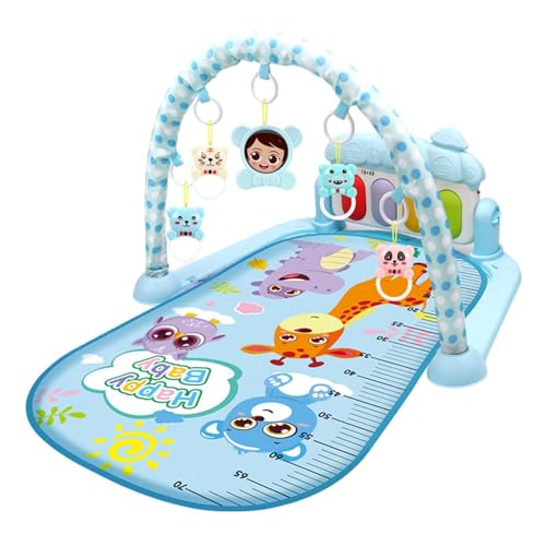 Kid Gym Play Mat, Musical Light Activity Center, Sensory Interactive Toy, Music and Lights Feature, 29.92x22.05x16.93 Inches, for Boys and Girls Equipment von Veasbuu