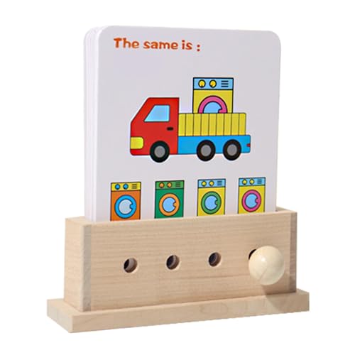 Matching Card Game, Early Learning Cards, Fun Educational Cognitive for Kids, Aged 3+, Children's Learning Game, 5.24x1.57x5.91 Inches, Knowledge, Wood + Paper Matching Card Game, Early Learning Cards, Fun Educational Cognitive for Kids, Aged 3+, Children's Learning Game, 5.24x1.57x5.91 Inches, Knowledge, Wood + Paper von Veasbuu