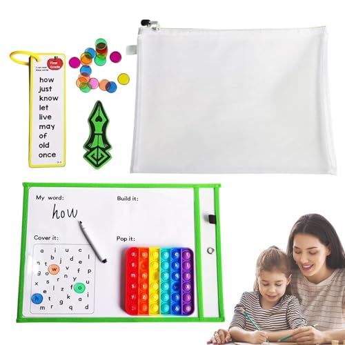 Schreibkarteikarten Kindergarten, Englische Lehrhilfen, löschbare Lernkarten, Hochfrequenz-Wortkarten, Englisch-Lernset, Kinder Englisch, Kindergarten-Lernkarten, Englisch von Veasbuu