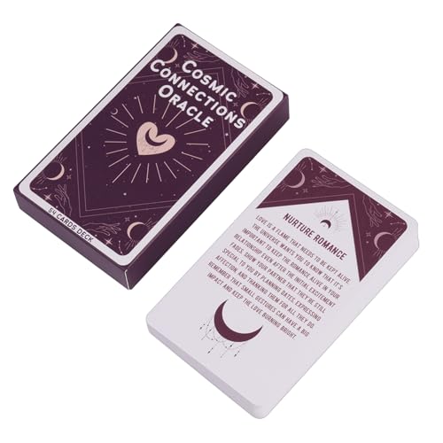 Tarot Cards, Divinatory Card Deck, 4.06x2.36 Inches Portable Fate Oracle, Fortune Telling Game Card for Family Parties Home Club Use, Intuitive Reading and Fun Gathering Tarot Cards, Divinatory Card Deck, 4.06x2.36 Inches Portable Fate Oracle, Fortune Telling Game Card for Family Parties Home Club Use, Intuitive Reading and Fun Gathering von Veasbuu