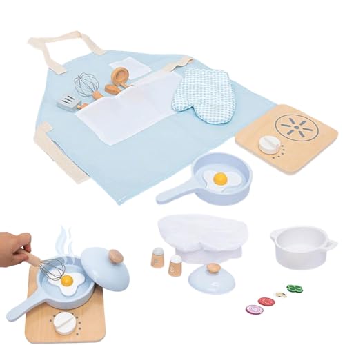 Toy Cooking Set, Wooden Pretend Kitchen Accessories, Pretend Cook Set, Learning for Toddler,8.46x6.69x3.94 Inches, Fun for Kids, Portable and Sturdy Material Toy Cooking Set, Wooden Pretend Kitchen Accessories, Pretend Cook Set, Learning for Toddler,8.46x6.69x3.94 Inches, Fun for Kids, Portable and Sturdy Material von Veasbuu