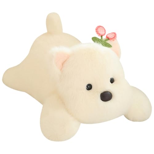 Veasbuu Puppy Stuffed Animal, Dog Cartoon Doll, 11.81 Inches Cute Collectible Pillow, Soft Cuddle Size, Adorable White Plush Toy for Home Decor Birthday and Children's Party Use von Veasbuu