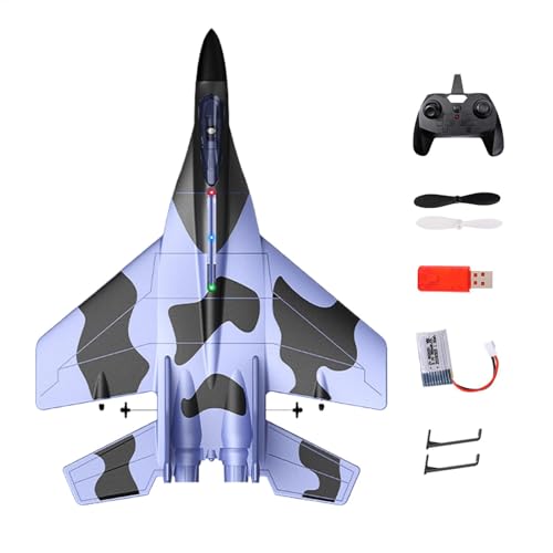 Veasbuu Rc Plane, 2.4 Ghz Remote Control Airplane Toy, Light-Up Glider Plane, Fun Drone 17.32x12.6x5.12 Inches for Kids & Adults, (Perfect for Outdoor & Flying Adventures) von Veasbuu