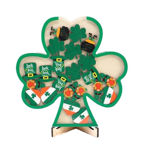 Veasbuu Wooden Reward Jar, Irish Shamrock Incentive Jar for Kids, Positive Behavior Chart and Chore Reward Jar, Fun Training Reward Jar for Classroom and Home Usage for Kids and Adults von Veasbuu