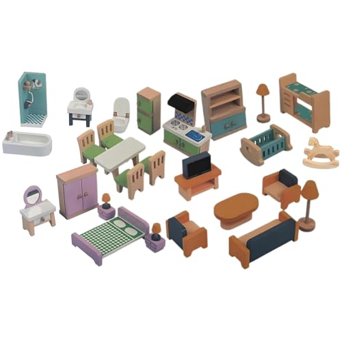 Wooden Doll House, Miniature Furniture Set, Doll House Decor, Toddler Toys Set, Interactive Doll House, Pretend Play Furniture, Doll House Furniture, Playhouse Accessories Set Wooden Doll House, Miniature Furniture Set, Doll House Decor, Toddler Toys Set, Interactive Doll House, Pretend Play Furniture, Doll House Furniture, Playhouse Accessories Set von Veasbuu