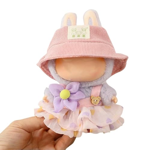 Vectella Labubu Für 17cm Puppe Outfit Gefalteter Rock Blume Haarpinne Set Fischer Hut Kleidung-rosa Kleid Mit Vectella Labubu Für 17cm Puppe Outfit Gefalteter Rock Blume Haarpinne Set Fischer Hut Kleidung-rosa Kleid Mit von Vectella