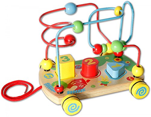 Spielmaus Holz Nachziehwagen m.Motorikschleife Spielmaus Holz Nachziehwagen m.Motorikschleife von Vedes