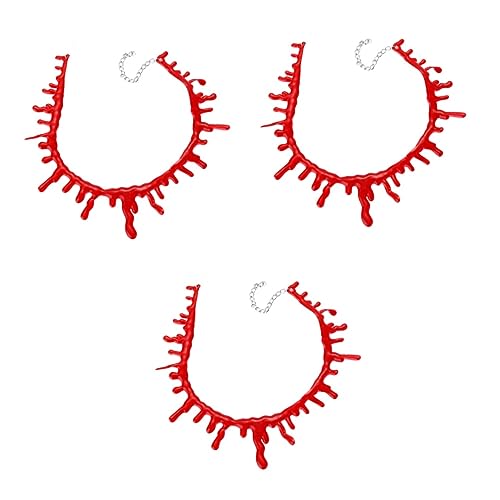 Veemoon 1-5 Gruselige Tropfendes Bluthalsband Für Halloween – Vampir Kragen Halskette Als Schauriges Schmuckgeschenk Für Kostümpartys Und Halloween-Feiern Kurze Kette Im Horror Stil von Veemoon
