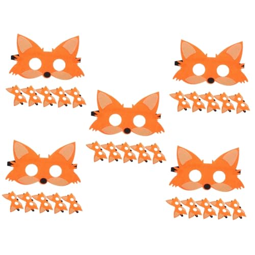 Veemoon 1-5 Stück Fuchs-Halbmaske Für Tier Cosplay Ideal Für Waldtiere Zoo Besuche Und Mottopartys Ca 18 Cm Perfekte Verkleidung Für Und Erwachsene von Veemoon