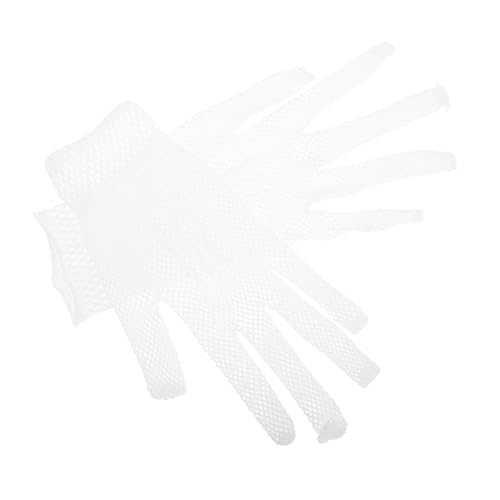 Veemoon 1 Paar Netzhandschuhe Netzhandschuhe Für Damen Kostümhandschuhe Weiß Nylon Veemoon 1 Paar Netzhandschuhe Netzhandschuhe Für Damen Kostümhandschuhe Weiß Nylon von Veemoon