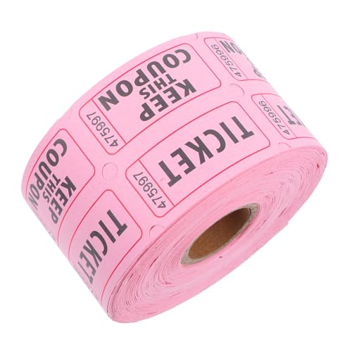 Veemoon 1 Rolle Los Tombola-Tickets Zum Ausdrucken Gewinnspieltickets Tombola-Tickets Für Die Babyparty Tickets Für Die Tombola Der Veranstaltung Tombola-preise Doppeltes Offsetpapier Rosa von Veemoon