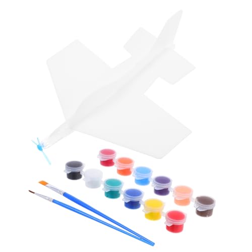 Veemoon 1 Satz DIY Flugzeug Modell Kit Weißer Schaumstoff Gleitschirm mit Farben und Pinseln Bastelset für an und Bildung für Drinnen und Draußen Veemoon 1 Satz DIY Flugzeug Modell Kit Weißer Schaumstoff Gleitschirm mit Farben und Pinseln Bastelset für an und Bildung für Drinnen und Draußen von Veemoon