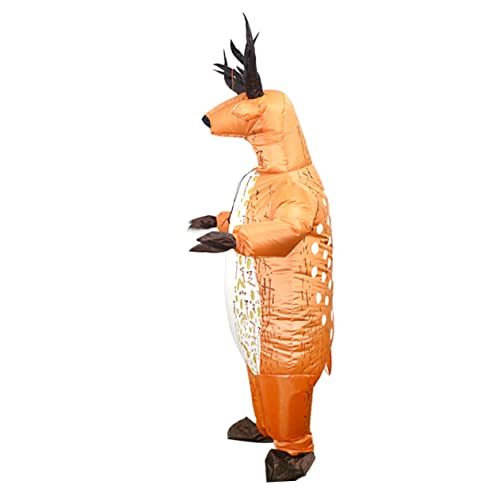 Veemoon 1 Satz Elch aufblasbarer Anzug inflatable costume tierkostüme faschingkostüme funny costume Schlag Weihnachtsmann Hirsch Cosplay Kleidung Cosplay-Overall 190t Polyester Light Brown von Veemoon