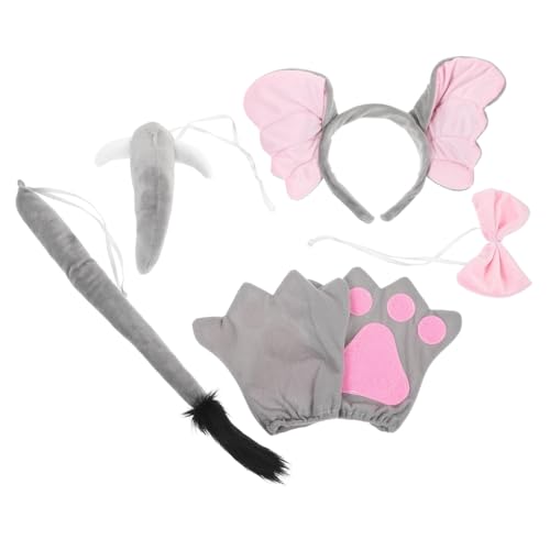 Veemoon 1 Satz Elefant Kopfschmuck Cosplay-zubehör Elefantenkostüm Dekoratives Stirnband Mit Fliege Elefanten-haarreif Tier-stirnband-kostüm Tierkostüm Grey Stoff Veemoon 1 Satz Elefant Kopfschmuck Cosplay-zubehör Elefantenkostüm Dekoratives Stirnband Mit Fliege Elefanten-haarreif Tier-stirnband-kostüm Tierkostüm Grey Stoff von Veemoon