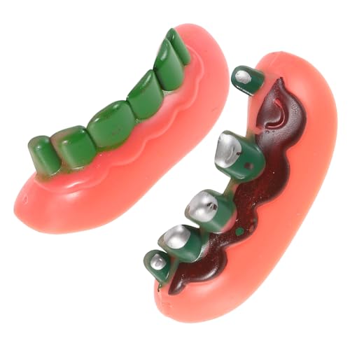 Veemoon 1 Satz Festliche Dressingfälle Halloween-Accessoires lustiger falscher Halloween-Zahndekoration Monsterzähne gefälschte Klammer Cosplay-Hosenträger von Veemoon