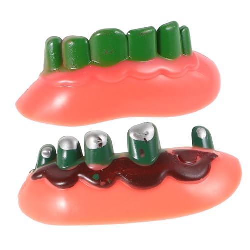 Veemoon Kostümparty- 1 Set Mit Lustigen Falschen Zähnen Halloween-trick-requisiten Falschen Zähnen Halloween-accessoires Parodie-requisiten von Veemoon