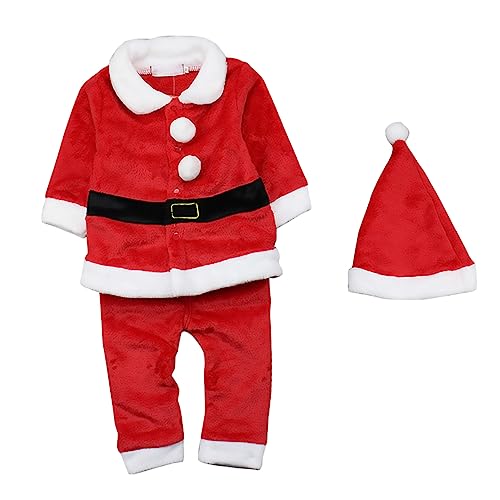 Veemoon 1 Satz Kinderwinterhut -Set Weihnachtskleidung Weihnachtsmann-Mantelhose Cosplay-Kleidung Festliche Kleidung Weihnachtskostüm Partykleidung für Flanell rot Veemoon 1 Satz Kinderwinterhut -Set Weihnachtskleidung Weihnachtsmann-Mantelhose Cosplay-Kleidung Festliche Kleidung Weihnachtskostüm Partykleidung für Flanell rot von Veemoon