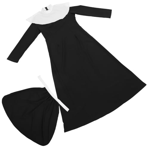 Veemoon 1 Satz Nonne COS -Kleidung Erwachsene Halloween vollständig Die Nonnenkleidung für Cosplay Nonnen-Outfit in Übergröße Nonnenkostüm für Damen Elasthan Veemoon 1 Satz Nonne COS -Kleidung Erwachsene Halloween vollständig Die Nonnenkleidung für Cosplay Nonnen-Outfit in Übergröße Nonnenkostüm für Damen Elasthan von Veemoon