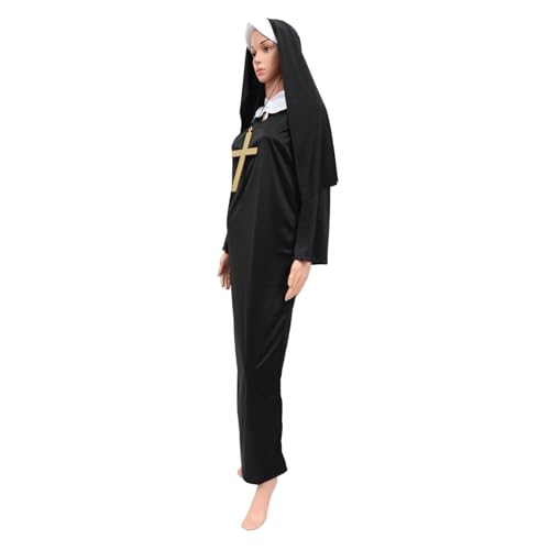 Veemoon 1 Satz Priesterkostüm für Erwachsene halloween costume halloween kleidung Halloween-Kostüme für Männer Kostüme sprengen Cosplay-Kostüm für Erwachsene Partyschmuck Polyester Black von Veemoon