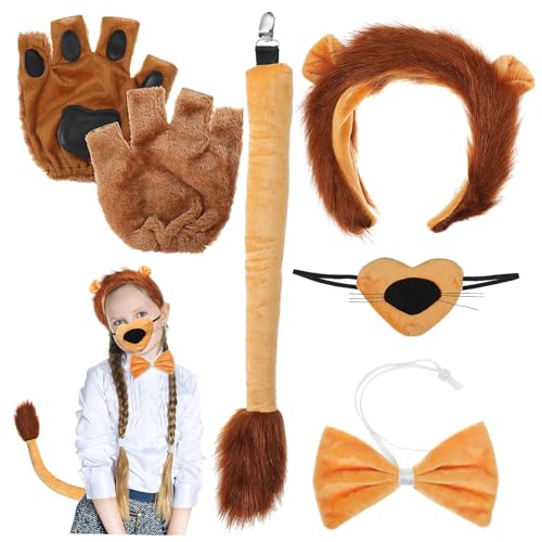 Veemoon 1 Satz Requisiten für Fotoautomaten Löwenzubehör Löwen-Kostümzubehör Pfote Dress -up -Party -Accessoires Löwen Stirnband Ohren Dschungelkostüm Garn Veemoon 1 Satz Requisiten für Fotoautomaten Löwenzubehör Löwen-Kostümzubehör Pfote Dress -up -Party -Accessoires Löwen Stirnband Ohren Dschungelkostüm Garn von Veemoon
