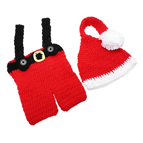 Veemoon 1 Satz Requisiten zum Färben von Babys christmas outfit weihnachts outfit -Weihnachtstuch -Weihnachtsfoto-Requisiten -Weihnachtsoutfit Kleider -Outfits von Veemoon