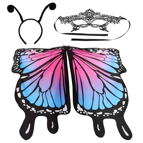 Veemoon 1 Satz Schmetterlings-schal-set Schmetterling Kostüm Frauen Schmetterlingsflügel Kostüm Schmetterlingskostüm Für Damen Schmetterlings-kit Schmetterlingskuchendekorationen Polyester Veemoon 1 Satz Schmetterlings-schal-set Schmetterling Kostüm Frauen Schmetterlingsflügel Kostüm Schmetterlingskostüm Für Damen Schmetterlings-kit Schmetterlingskuchendekorationen Polyester von Veemoon
