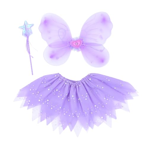 Veemoon 1 Satz Schmetterlingsflügelrockanzug Tutu-rock Flauschiger Tüllrock Feenkleid Ballettröckchen Schmetterlingsflügel Für Cosplay-kostüm Für Mädchen Stahldraht Violett Veemoon 1 Satz Schmetterlingsflügelrockanzug Tutu-rock Flauschiger Tüllrock Feenkleid Ballettröckchen Schmetterlingsflügel Für Cosplay-kostüm Für Mädchen Stahldraht Violett von Veemoon