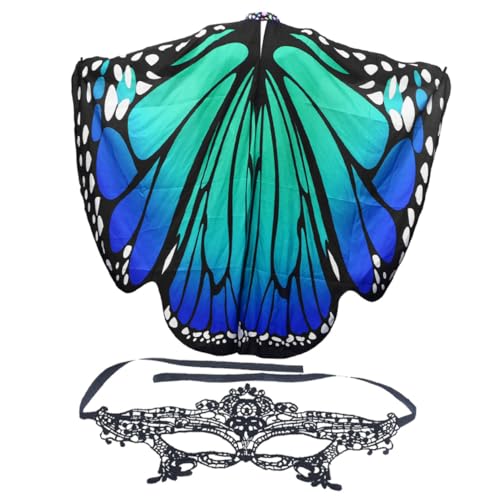 Veemoon 1 Satz Schmetterlingsschal Schal Bausatz Halloween-Umhang Sensenmann Feenkostüm für Erwachsene Krähe Kostüm Wiederverwendbare Spitzenmasken schickes Schmetterlings-Cape Polyester Veemoon 1 Satz Schmetterlingsschal Schal Bausatz Halloween-Umhang Sensenmann Feenkostüm für Erwachsene Krähe Kostüm Wiederverwendbare Spitzenmasken schickes Schmetterlings-Cape Polyester von Veemoon