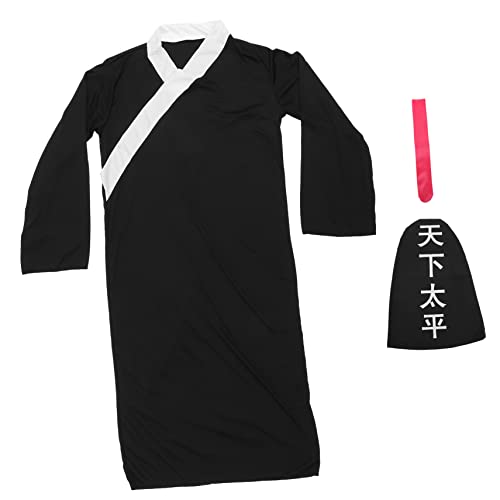Veemoon 1 Satz Schwarz-weiße Vergängliche Kleidung Halloween-vergänglichkeits-outfit Gruseliges Geisterkostüm Vergänglichkeit Ghost Cosplay Geister-cosplay-kostüm Black Stoff von Veemoon
