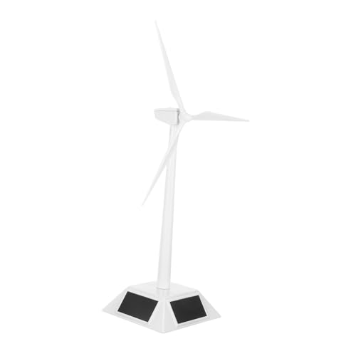 Veemoon 1 Satz Solare Windmühle 3D Windmühle Solar Windmühle Garten Sonnenwindturbine Modell Einer Windkraftanlage Solarbetriebene 3D-windmühle Solar Windmühle Weiß Plastik von Veemoon