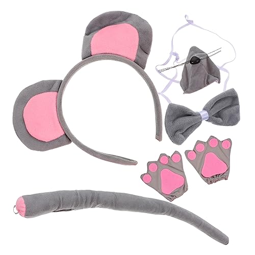 Veemoon 1 Satz Stirnbänder für Mädchen Leopard Ratte Nase Mäusekostüm weiße kleidung kinderkostüme tierhandschuhe tierhaarreifen dekorative Fliege -Kopfschmuck Stoff Veemoon 1 Satz Stirnbänder für Mädchen Leopard Ratte Nase Mäusekostüm weiße kleidung kinderkostüme tierhandschuhe tierhaarreifen dekorative Fliege -Kopfschmuck Stoff von Veemoon