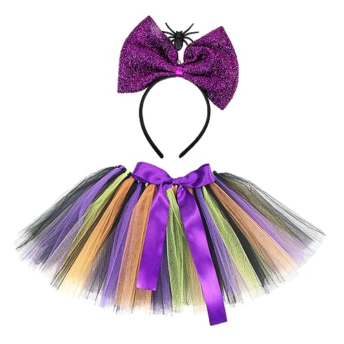 Veemoon 1 Satz Tutu-Rock-Stirnband halloween theme halloween party igelkostümkinder costume de halloween gewand Ballettröckchen Gothic Mädchenkleid Halloween-Tutu-Kleid Gittergewebe von Veemoon
