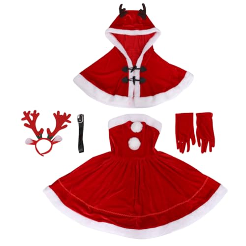 Veemoon 1 Satz Weihnachtskostüm Kleid Rock Weihnachtsoutfits Für Frauen Weihnachts-cosplay-kostüm Weihnachtsparty-kostüm Polyester Rot Veemoon 1 Satz Weihnachtskostüm Kleid Rock Weihnachtsoutfits Für Frauen Weihnachts-cosplay-kostüm Weihnachtsparty-kostüm Polyester Rot von Veemoon