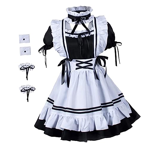 Veemoon 1 Satz - für Frauen elegant Halloweenkostüm Halloween-Kostüme für Frauen Kostüm Magd Kostüm Halloween-Kostüm-Frau Polyesterfaser (Polyester Veemoon 1 Satz - für Frauen elegant Halloweenkostüm Halloween-Kostüme für Frauen Kostüm Magd Kostüm Halloween-Kostüm-Frau Polyesterfaser (Polyester von Veemoon