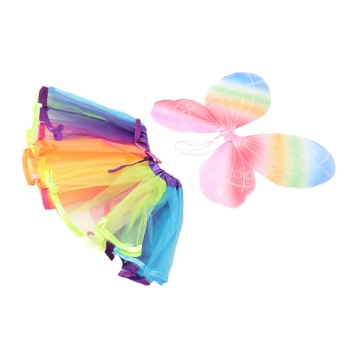 Veemoon 1 Set Feenrock Tutus Flügel Geburtstags Kostümzubehör Für Kleinkinder Flügel Mit Tutu Rock Kinderkostüm Zubehör Kostümflügel Kinderrock Zubehör Buntes Netztuch Veemoon 1 Set Feenrock Tutus Flügel Geburtstags Kostümzubehör Für Kleinkinder Flügel Mit Tutu Rock Kinderkostüm Zubehör Kostümflügel Kinderrock Zubehör Buntes Netztuch von Veemoon