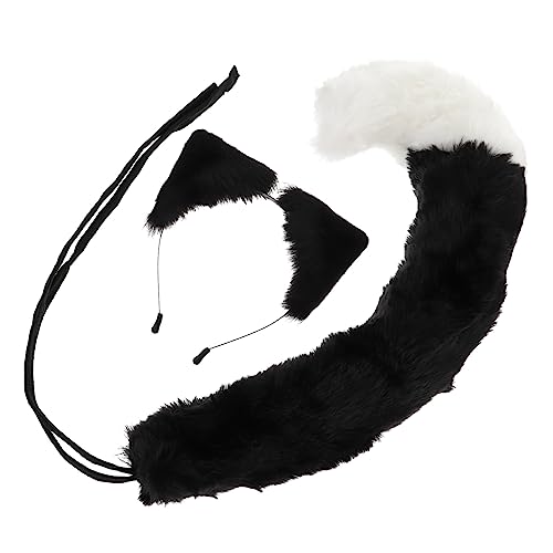 Veemoon 1 Set Fuchsschwanz Halloween Cosplay Haarband Halloween Cosplay Party Plüsch Tierschwanz Tierohr Party Stirnband Cosplay Tierohr Kopfschmuck Schwarz Veemoon 1 Set Fuchsschwanz Halloween Cosplay Haarband Halloween Cosplay Party Plüsch Tierschwanz Tierohr Party Stirnband Cosplay Tierohr Kopfschmuck Schwarz von Veemoon
