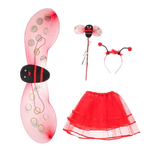 Veemoon 1satz Ladybug Kostüm Für Mädchen Mit Flügeln Haarreif Und Tutu Rock Für Halloween Karneval Und Cosplay-events Teiliges Für Kleine Feen Und -liebhaber Veemoon 1satz Ladybug Kostüm Für Mädchen Mit Flügeln Haarreif Und Tutu Rock Für Halloween Karneval Und Cosplay-events Teiliges Für Kleine Feen Und -liebhaber von Veemoon