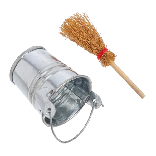 Veemoon 1 Set Puppenhausbesen Heimdekoration Mopp Halloween Besen Dekoration Puppenhauszubehör Und Möbel Puppenhaus Reinigungsmittel Mini Puppenhausbesen Mini Besen Aus Holz von Veemoon