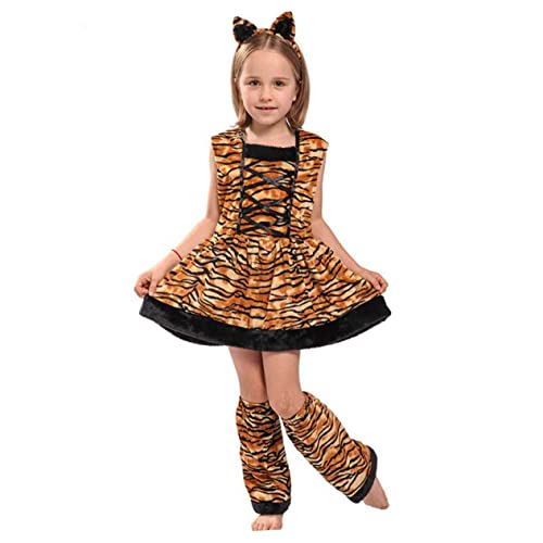 Veemoon 1 Set Tigermädchen Kostüm Cosplay Zubehör Performance Kleidung Rollenspiel Kostüm Tiger Cosplay Kostüm Mädchenkostüm Kinderkostüm Veemoon 1 Set Tigermädchen Kostüm Cosplay Zubehör Performance Kleidung Rollenspiel Kostüm Tiger Cosplay Kostüm Mädchenkostüm Kinderkostüm von Veemoon