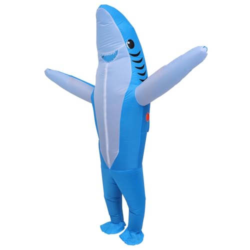 Veemoon 1 Stück Dinosaurier aufblasbarer Anzug Drachen aufblasbares Halloween-Kostüm Halloween -Kostüm Partykleidung kreative aufblasbare Kleidung Partykostüm reinigen Blue von Veemoon