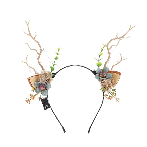 Veemoon 1 Stück Glühendes Rentier Haarband Einzigartiges Weihnachtsgeweih Stirnband für Erwachsene Perfektes Kostümzubehör für Unvergessliche Partys und Karneval von Veemoon