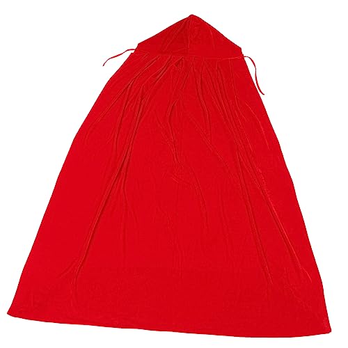 Veemoon 1 Stück Halloween-Mantel Erwachsene Halloween Cape Vampir Capes Fell Halloween umhang Halloween Costume Maske Kapuzenpullis Kleidung für Halloween Halloween-Kapuzenmantel Samt rot von Veemoon